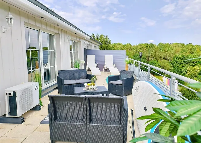 Seeblickapartment Fuer Bis Zu 12, Nuernberg & Schwabach In 30-35 Minuten Zu Erreichen, Sauna, Arbeitsplatz, Dachterrasse & Grill